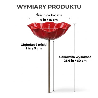 Ręcznie robione poidełko dla ptaków w kształcie nasiona – unikalna ozdoba ogrodowa i miska do picia