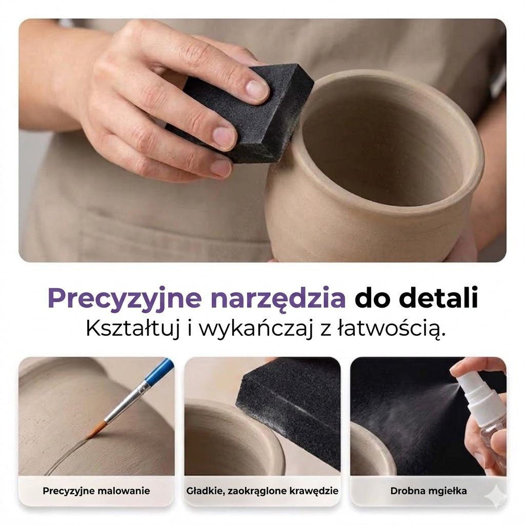 Zestaw gliny wysychającej na powietrzu