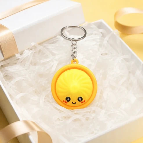 Uroczy świecący brelok Baozi z mini parowarem
