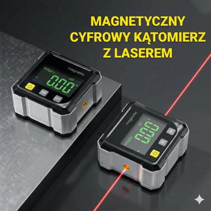 Cyfrowy goniometr laserowy z magnesem