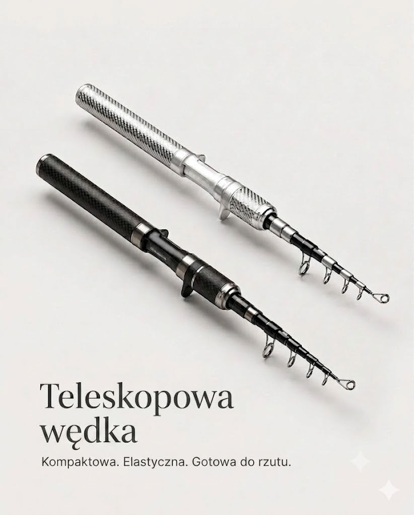Kieszonkowa wędka z włókna węglowego: wędka teleskopowa