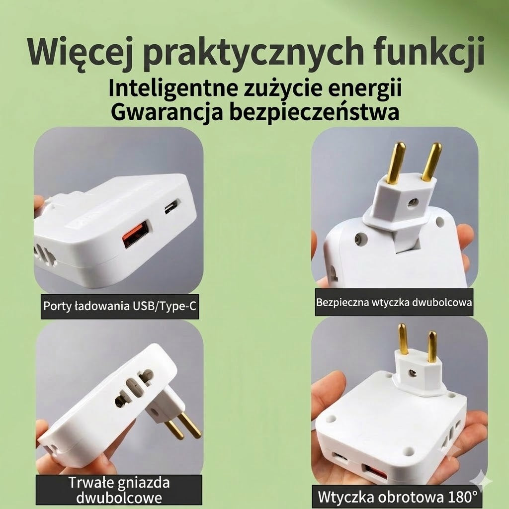 🔌 Obrotowe gniazdko elektryczne – praktyczne rozwiązanie do ciasnych przestrzeni