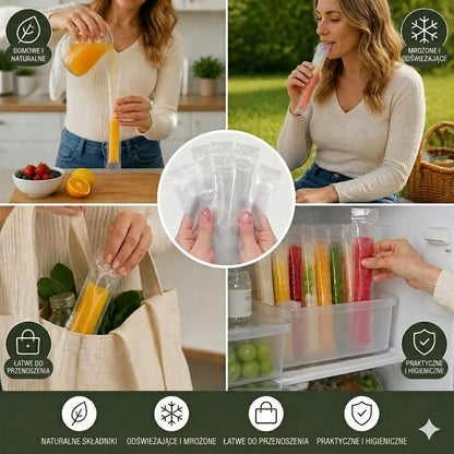 DIY Woreczki na Lody (100 szt.) - Jednorazowe Foremki do Lodów