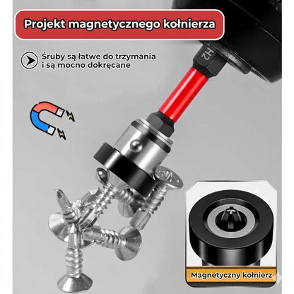 Magnetyczny bit ze stali S2 z ogranicznikiem głębokości