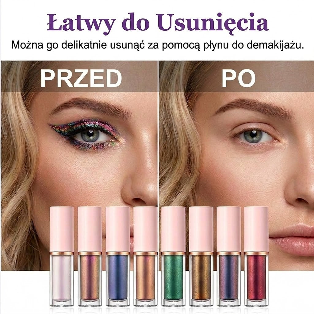 ✨ 8-częściowy zestaw brokatowych eyelinerów w płynie