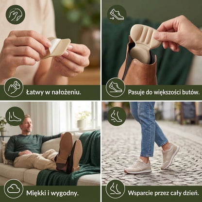 Miękkie i oddychające dwuwarstwowe piankowe wkładki pod piętę
