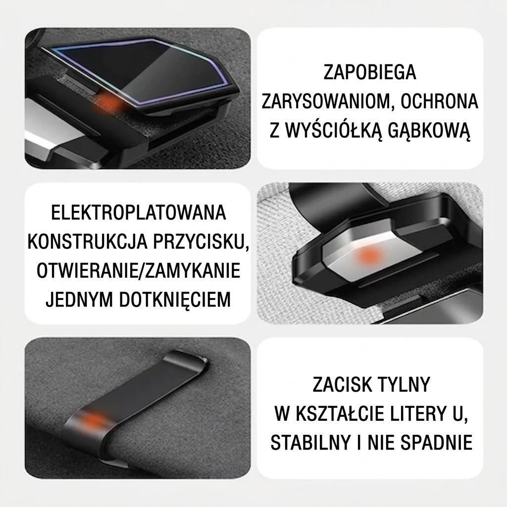Magnetyczny uchwyt na okulary przeciwsłoneczne na osłonę przeciwsłoneczną do samochodu
