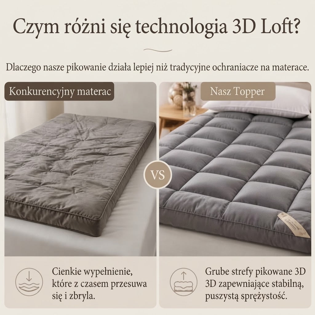 Miękki pikowany materac zwijany