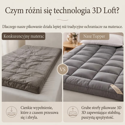 Miękki pikowany materac zwijany