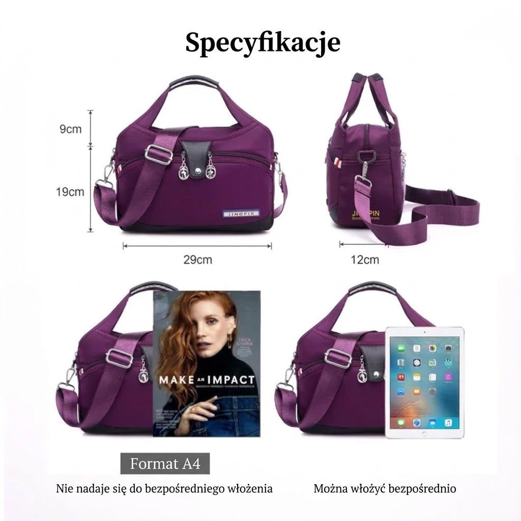 Modna torba typu crossbody o dużej pojemności