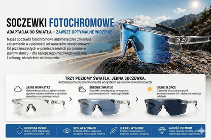 Okulary rowerowe - Okulary przeciwsłoneczne z soczewkami adaptacyjnymi