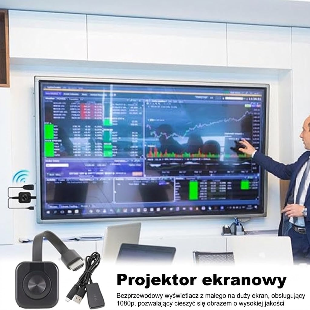 📺 Bezprzewodowy adapter wyświetlacza HDMI – Konwerter do klonowania ekranu