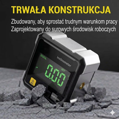 Cyfrowy goniometr laserowy z magnesem