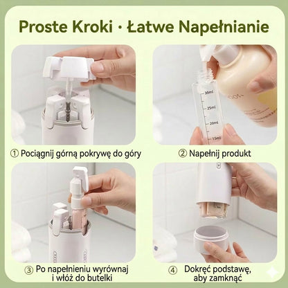 Przenośny dozownik podróżny 4 w 1