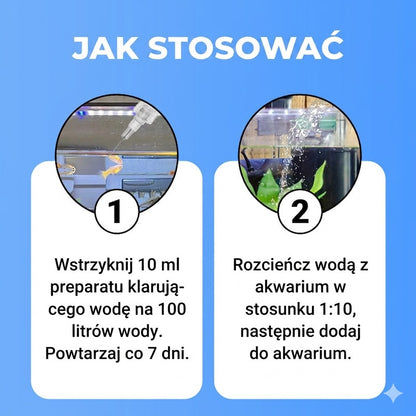 Silny klarownik wody do akwarium – 100 ml – Do mętnej wody