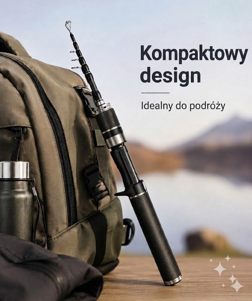 Kieszonkowa wędka z włókna węglowego: wędka teleskopowa