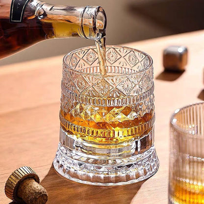 💎🥃 Szklanka do whisky obracająca się o 360° – Luksusowa kryształowa szklanka obrotowa