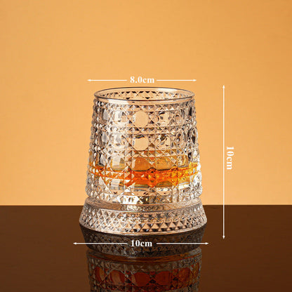 💎🥃 Szklanka do whisky obracająca się o 360° – Luksusowa kryształowa szklanka obrotowa