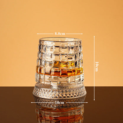 💎🥃 Szklanka do whisky obracająca się o 360° – Luksusowa kryształowa szklanka obrotowa