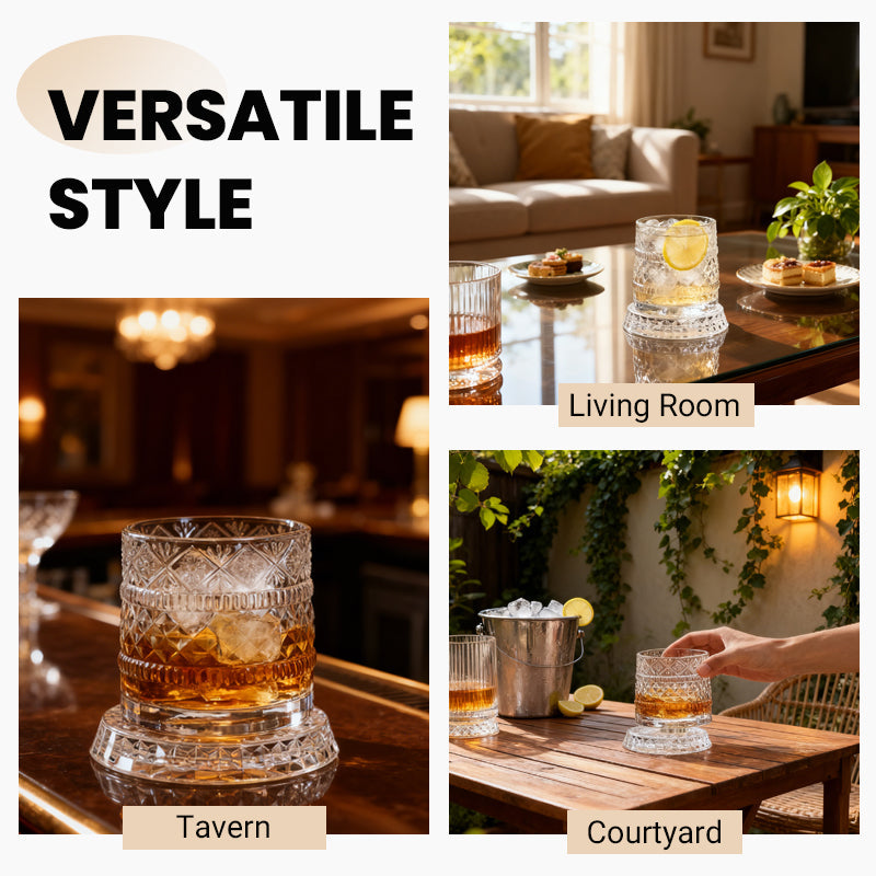 💎🥃 Szklanka do whisky obracająca się o 360° – Luksusowa kryształowa szklanka obrotowa