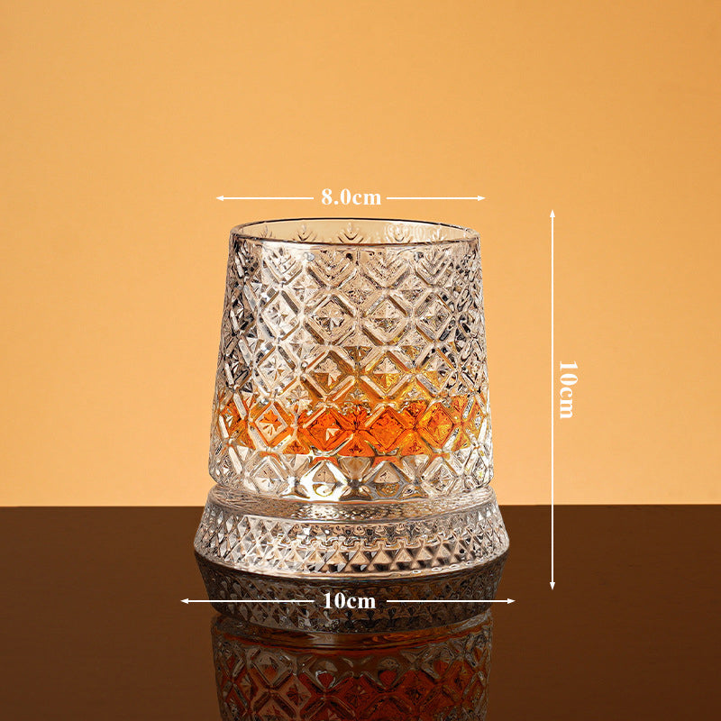 💎🥃 Szklanka do whisky obracająca się o 360° – Luksusowa kryształowa szklanka obrotowa