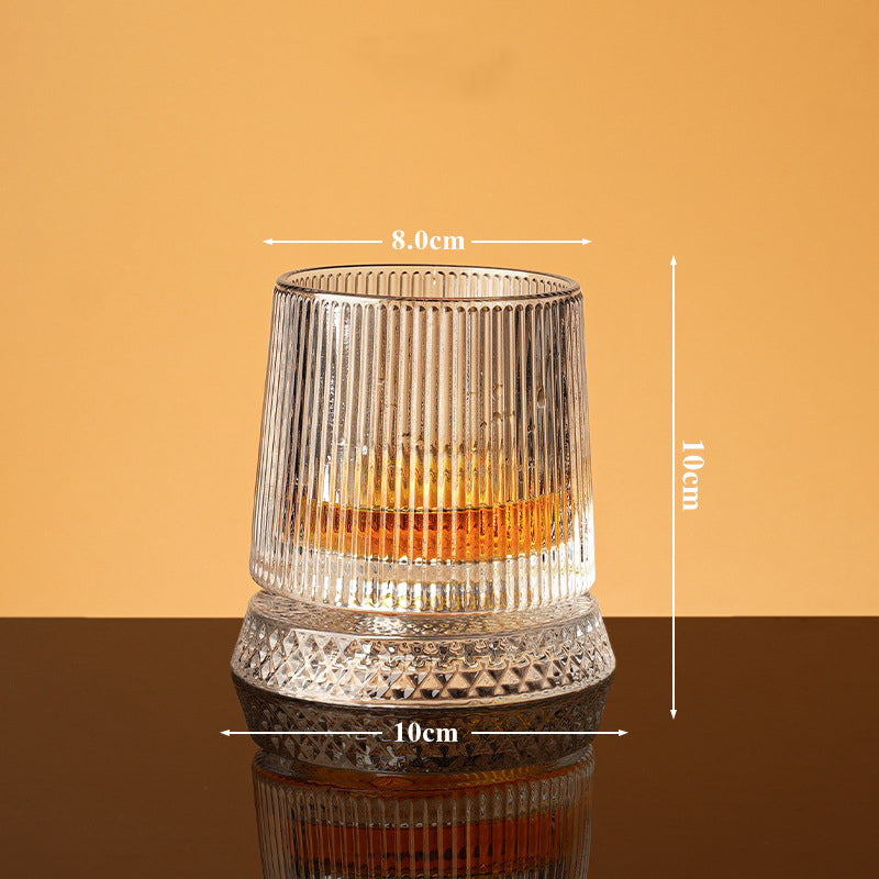 💎🥃 Szklanka do whisky obracająca się o 360° – Luksusowa kryształowa szklanka obrotowa