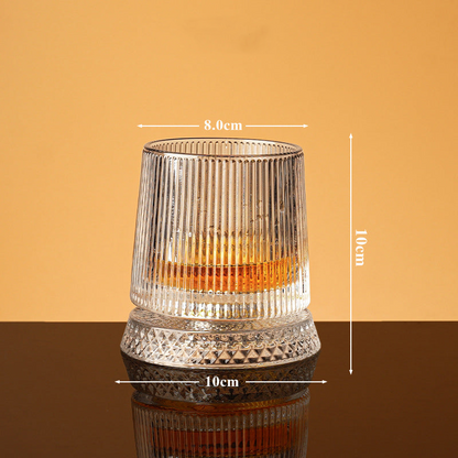💎🥃 Szklanka do whisky obracająca się o 360° – Luksusowa kryształowa szklanka obrotowa
