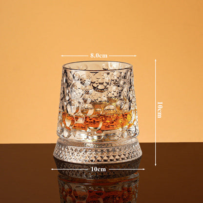 💎🥃 Szklanka do whisky obracająca się o 360° – Luksusowa kryształowa szklanka obrotowa