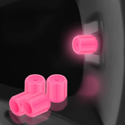 Świecące kapturki na wentyle – Fluorescencyjne – Do rowerów, samochodów i motocykli