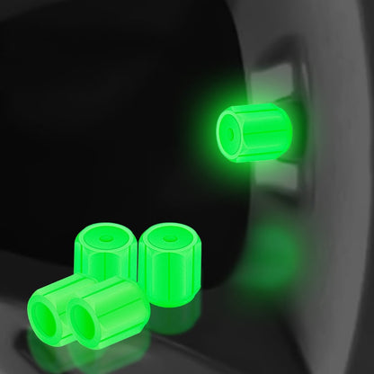 Świecące kapturki na wentyle – Fluorescencyjne – Do rowerów, samochodów i motocykli