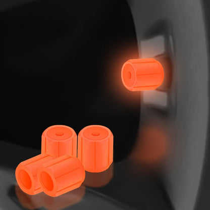 Świecące kapturki na wentyle – Fluorescencyjne – Do rowerów, samochodów i motocykli