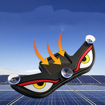 Zasilana energią słoneczną lampka LED na szybę samochodową „Demon Eye”