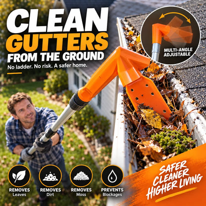 Czyszczenie rynien dachowych bez konieczności użycia drabiny