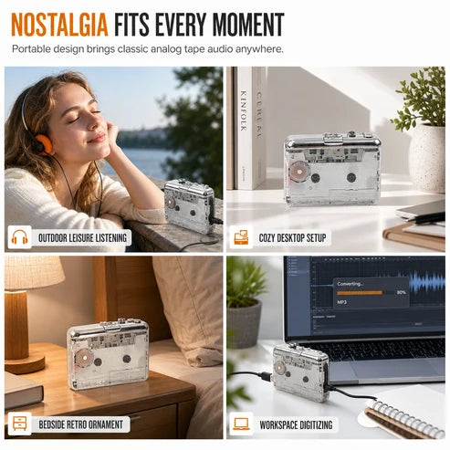 Przezroczysty magnetofon kasetowy – Stare kasety, nowe życie!