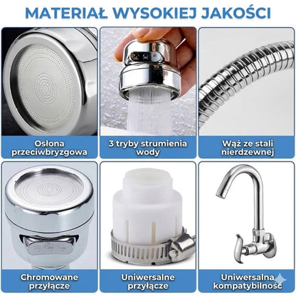 Końcówka do kranu kuchennego - przedłużka oszczędzająca wodę