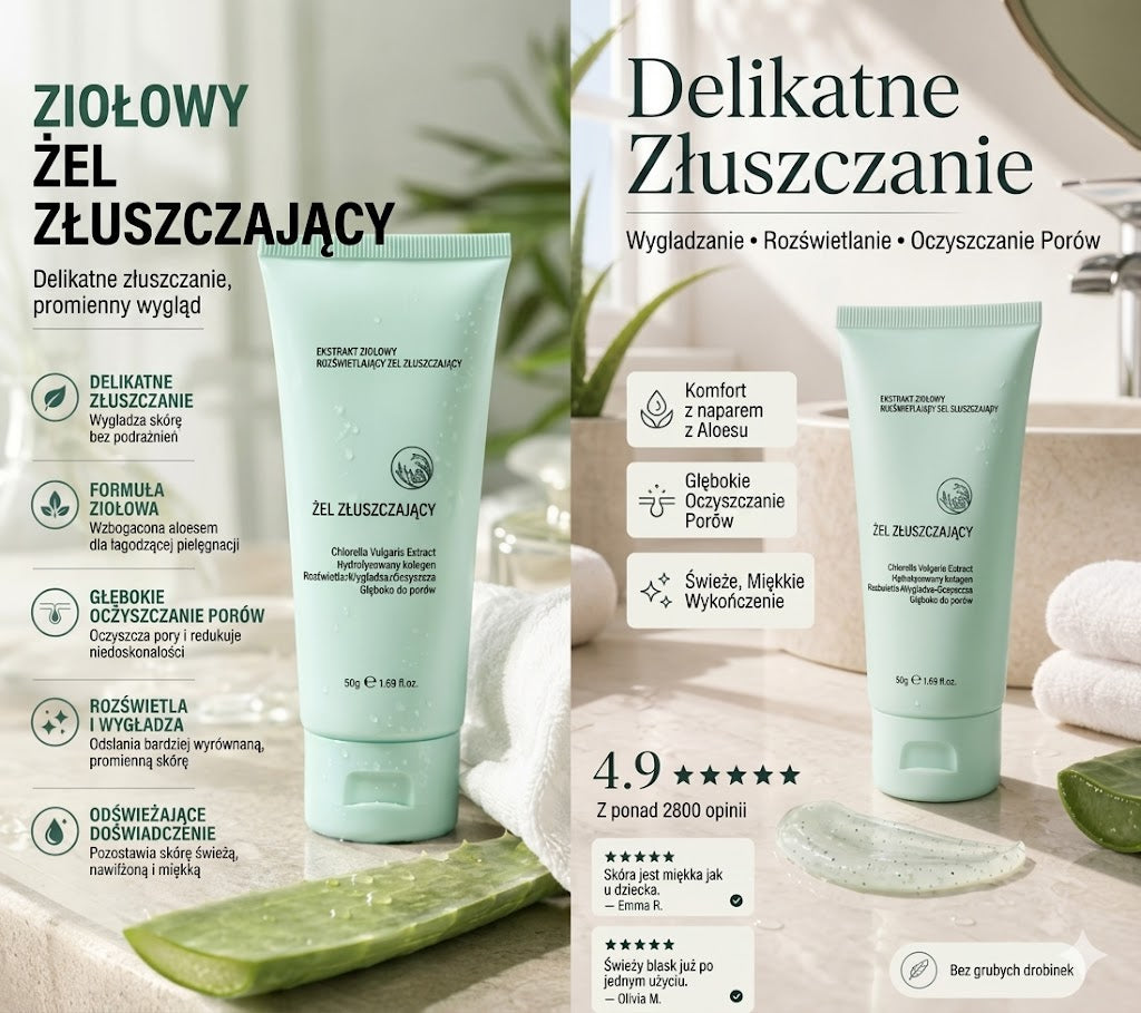 Żel złuszczający z ekstraktami ziołowymi