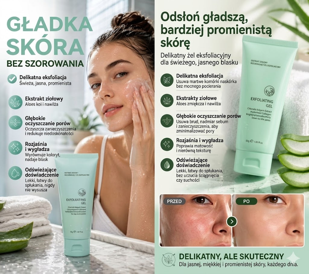 Żel złuszczający z ekstraktami ziołowymi